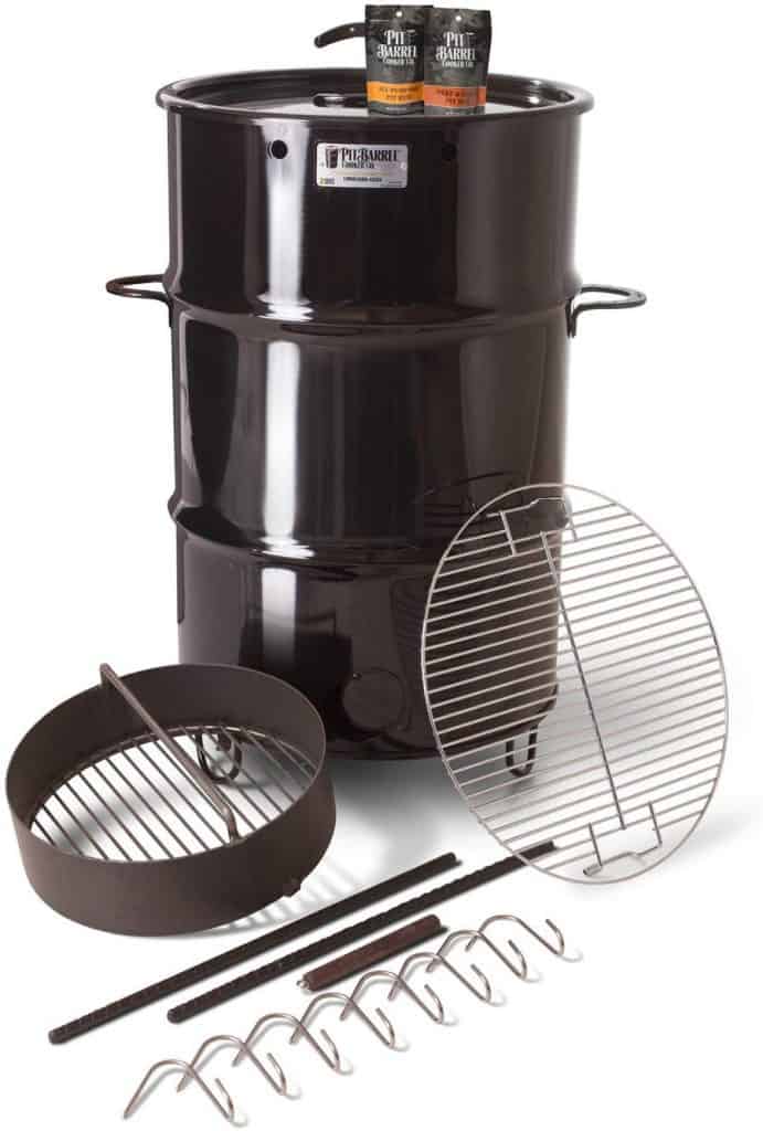 Klassikaline pit -barrel cooker drum suitsetaja pakett