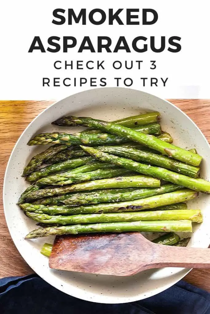 smoked asparagus with some salt and pepper in a bowl