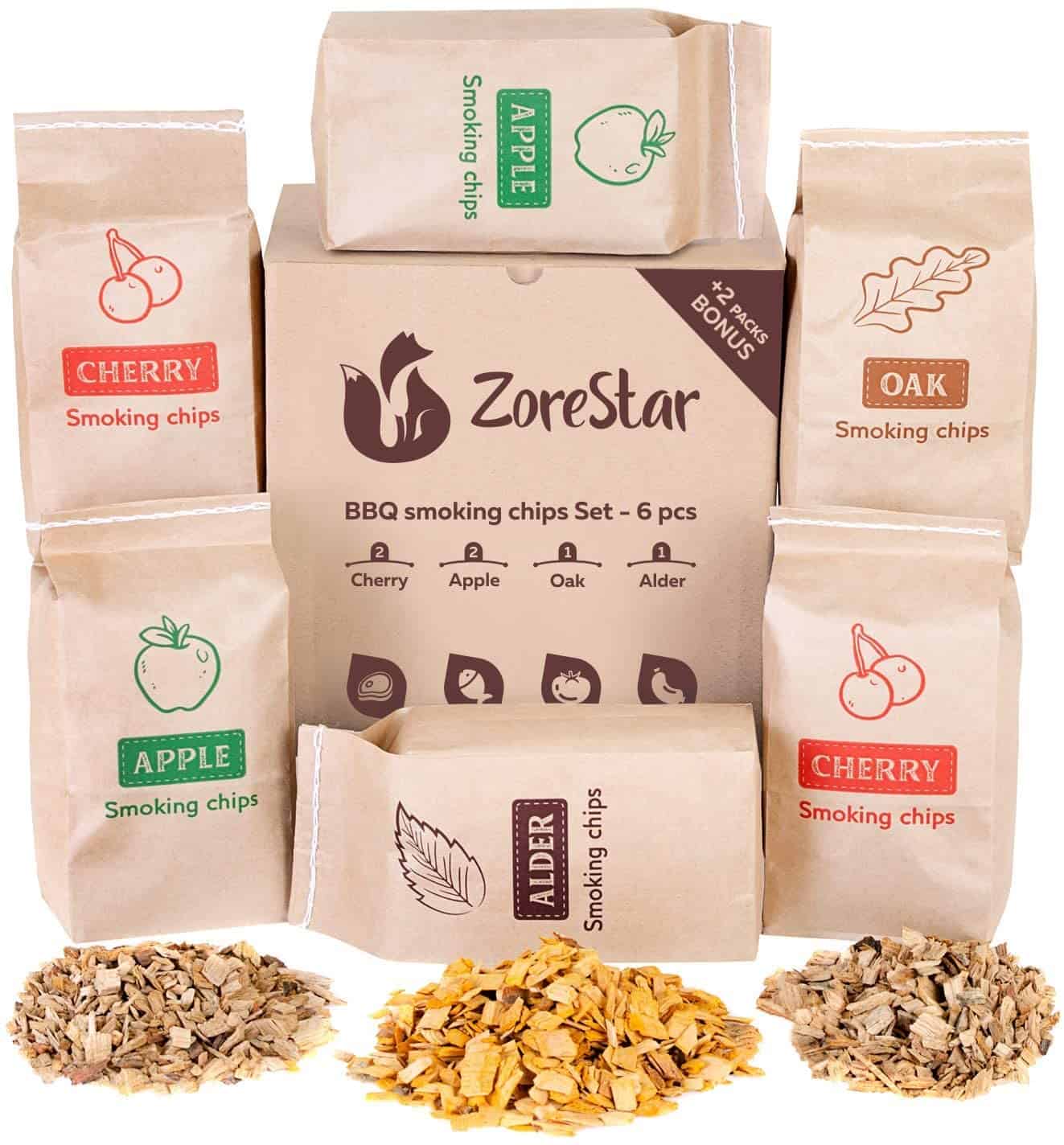 BBQ smoker wood chips variety gift pack