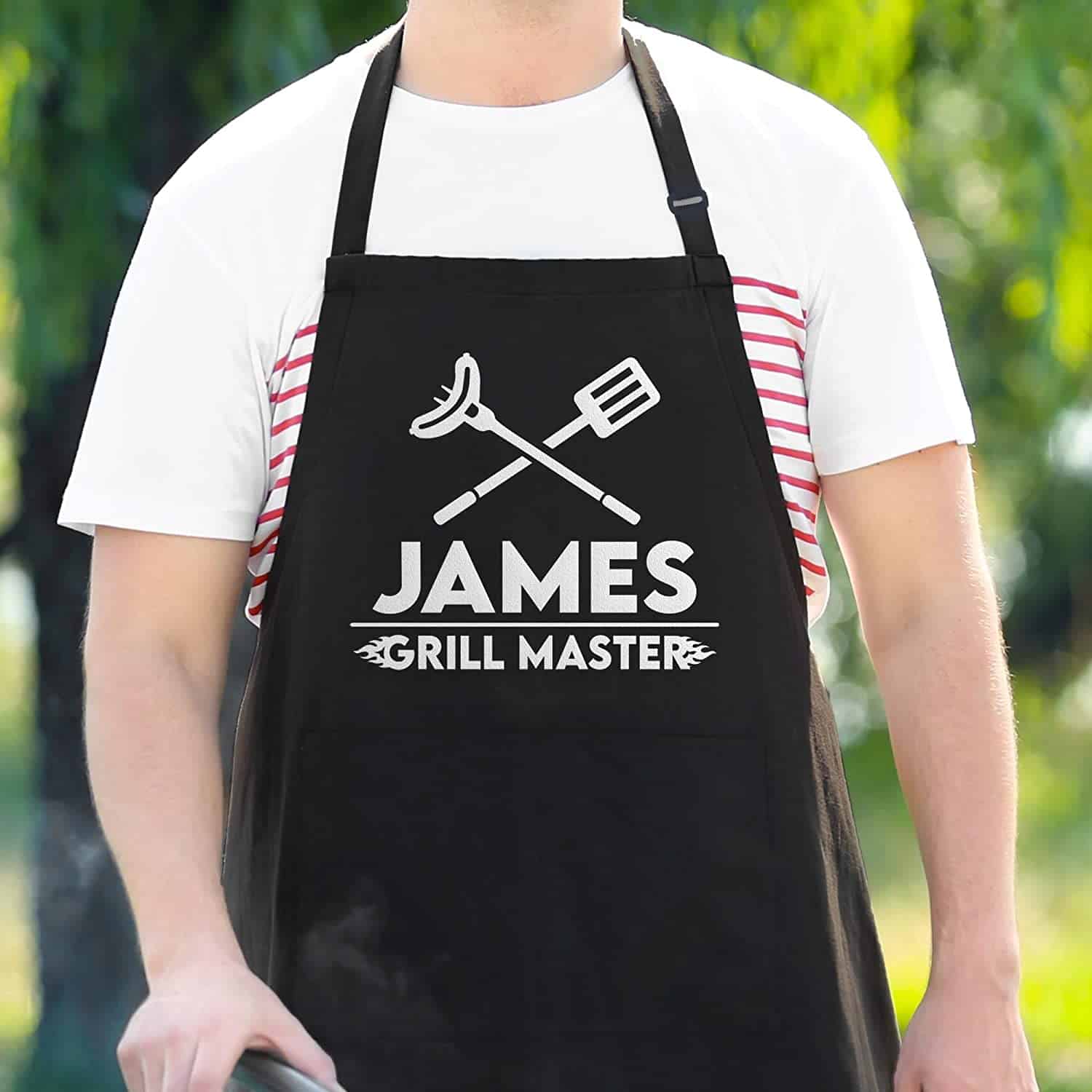 Custom made BBQ apron with pockets