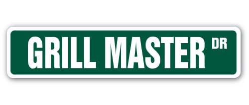 Grill master street sign dekal