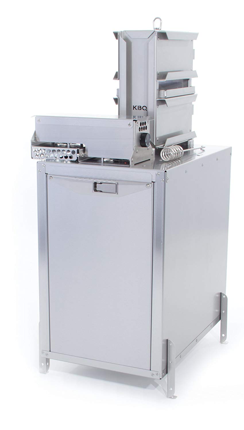 سیگاری تجاری چوبی واقعی KBQ C-60 BBQ Smoker Pit