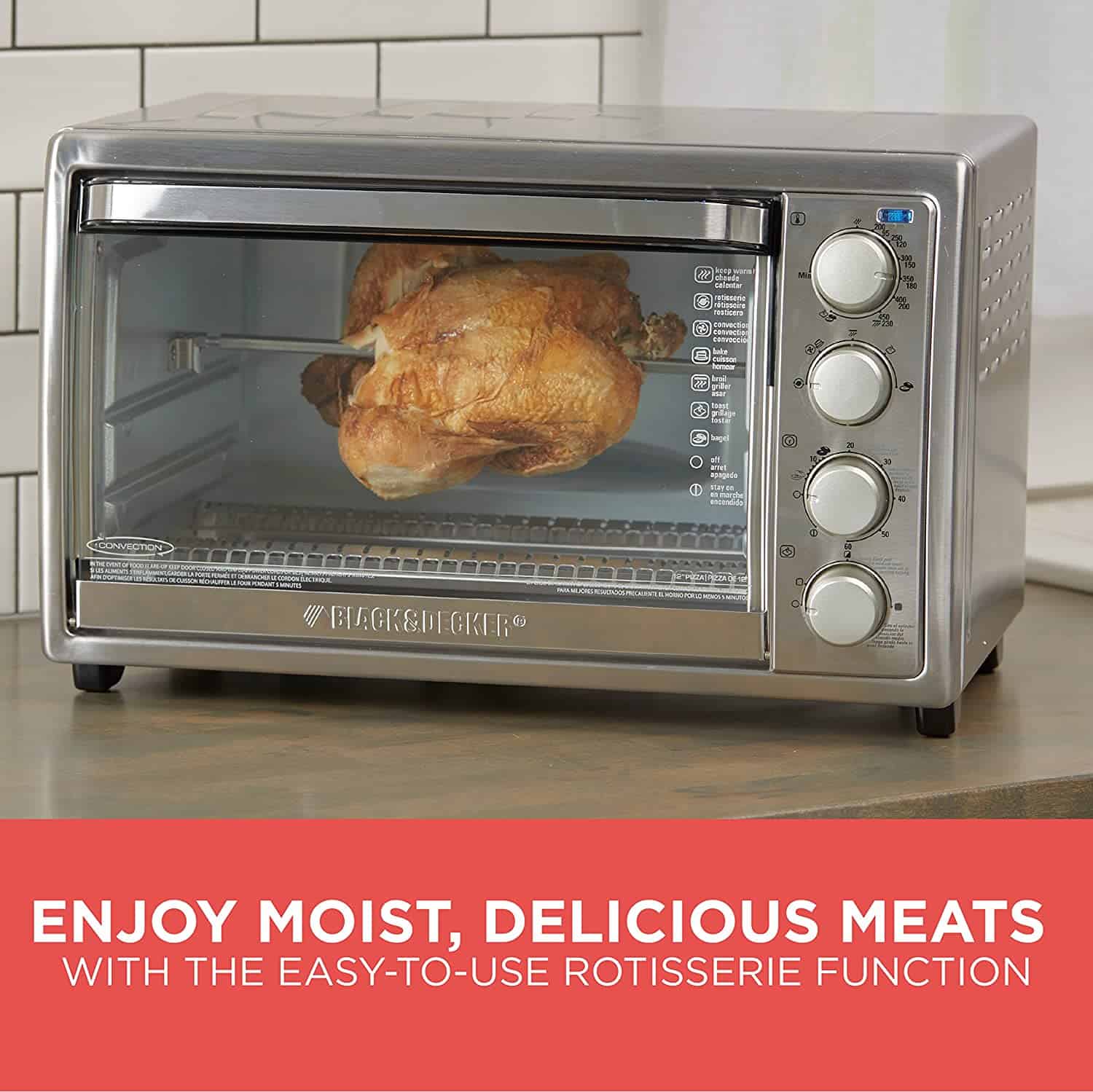 Best Rotisserie toaster oven: BLACK+DECKER TO4314SSD WCR- 076