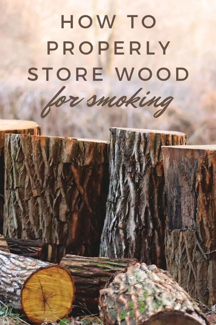 Chopped logs ready to be stored for smoking