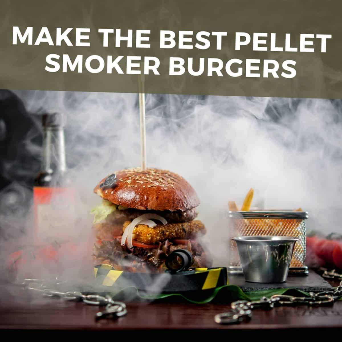 Pellet Smoker Burgers smoked meat, cumin, paprika & onions