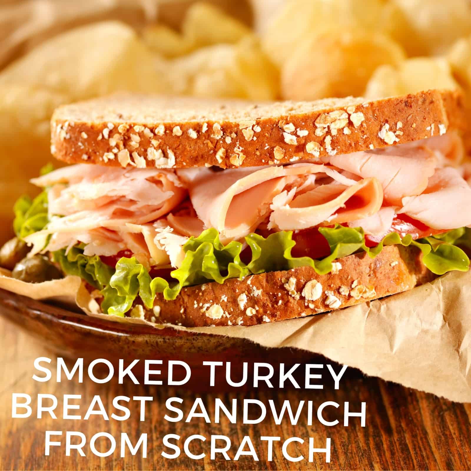 Smoked Turkey Breast sandwich fra bunnen av