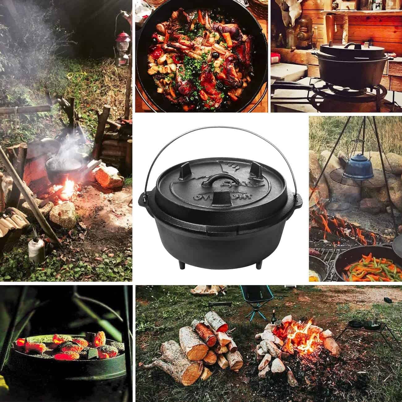 สุดยอด Double Camp Dutch Oven: Overmont 8QT