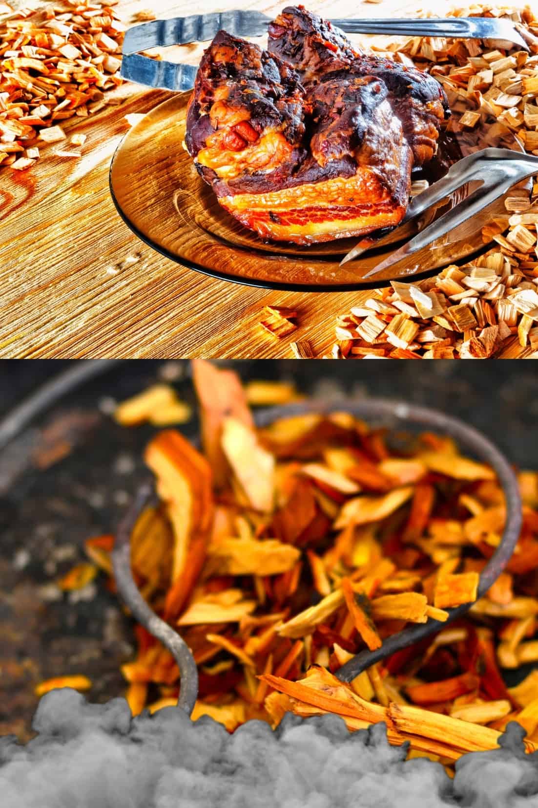 When do woods chips start smoking
