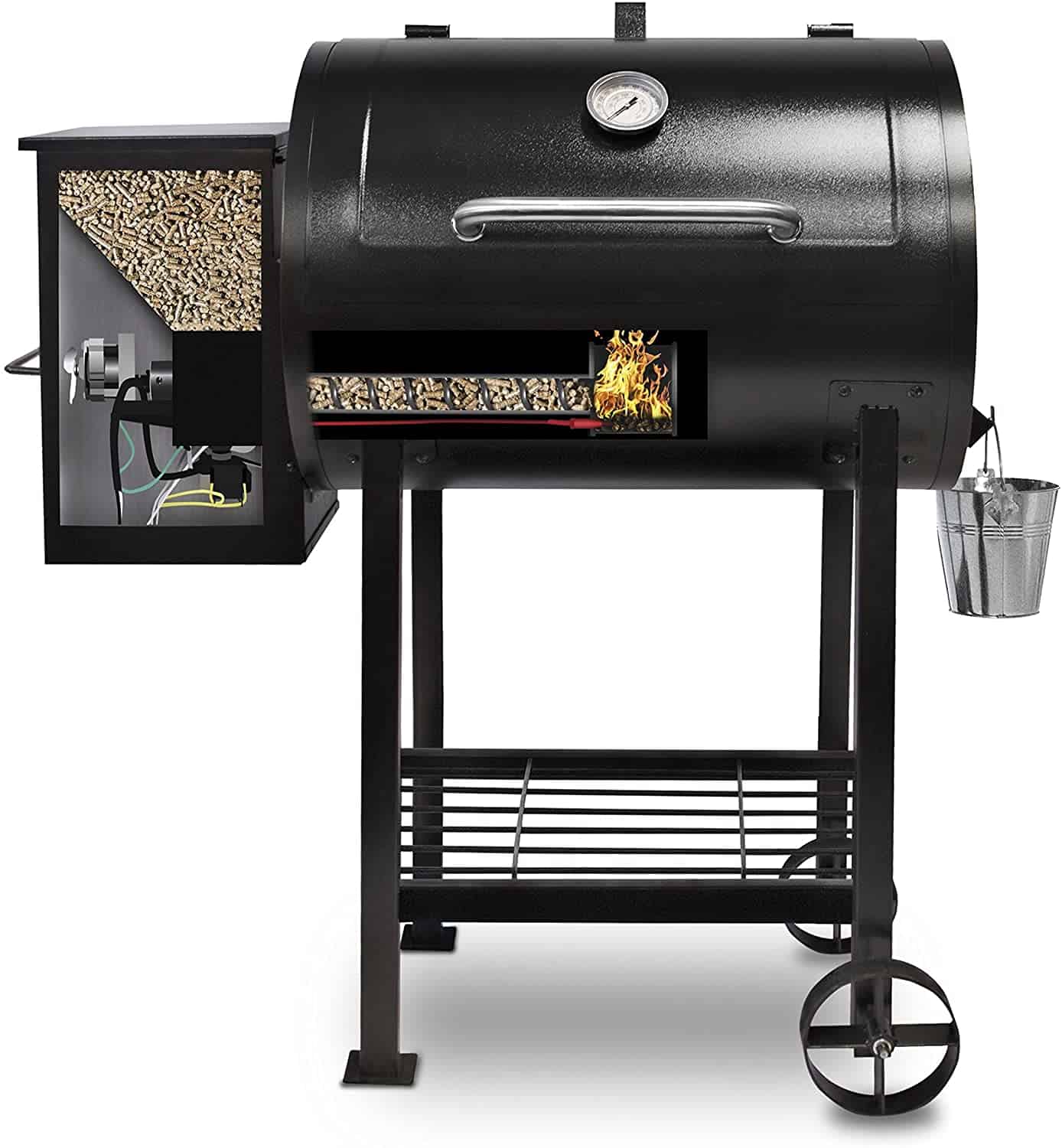Лучший пеллетный гриль с жаровней на пламени: Pit Boss Grills PB72700S