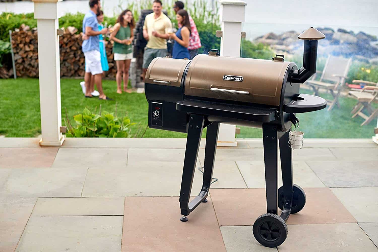 Best pellet grill for ribs- Cuisinart CPG-4000 in garden