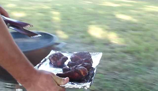 comida para llevar a la parrilla