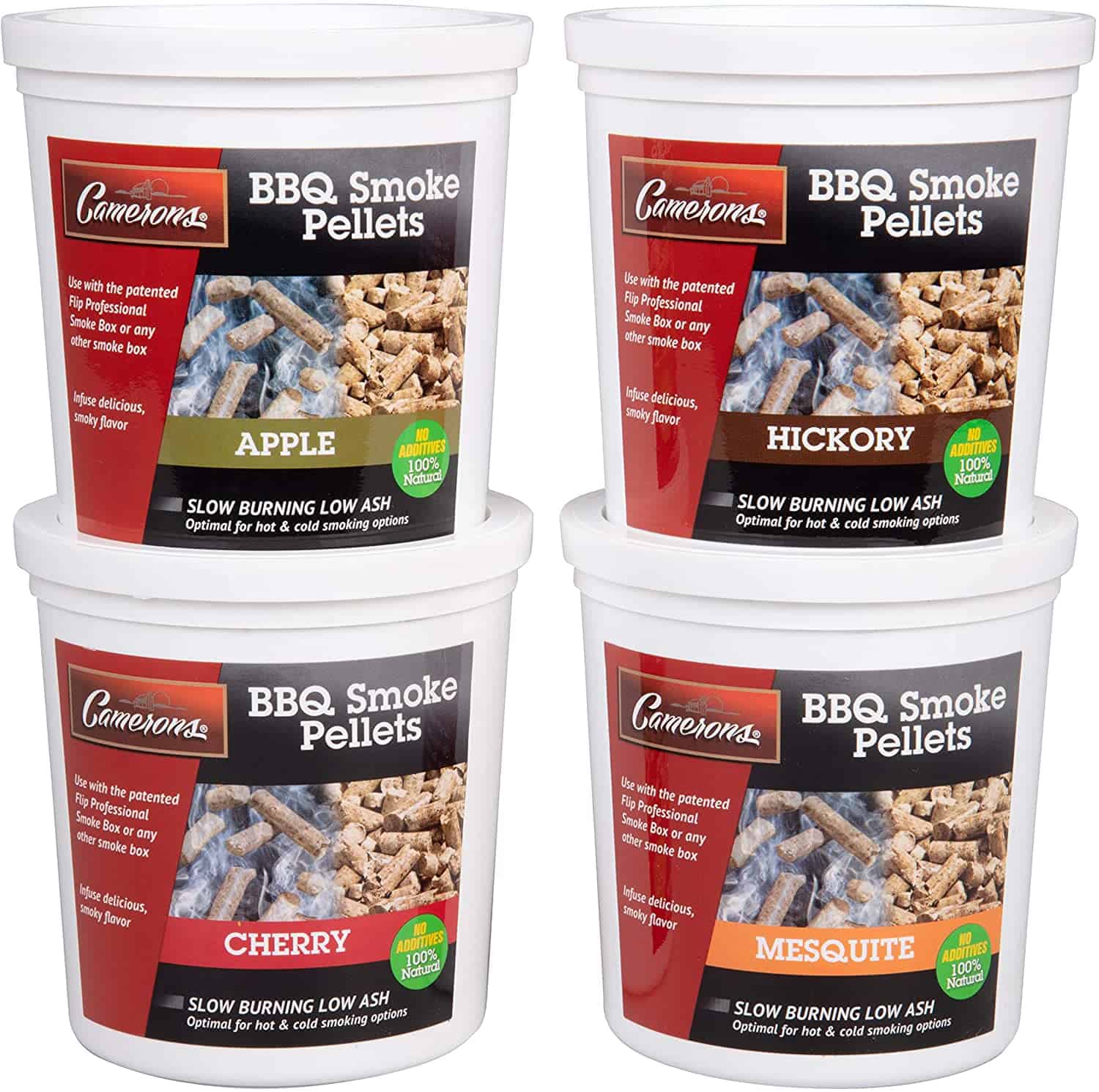 Best multiple flavor wood pellets set- Camerons 4 Pack of Pints