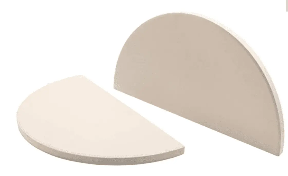 MixRBBQ Half-Moon Ceramic Heat Deflector Plates for Kamado Joe Classic I, II, III
