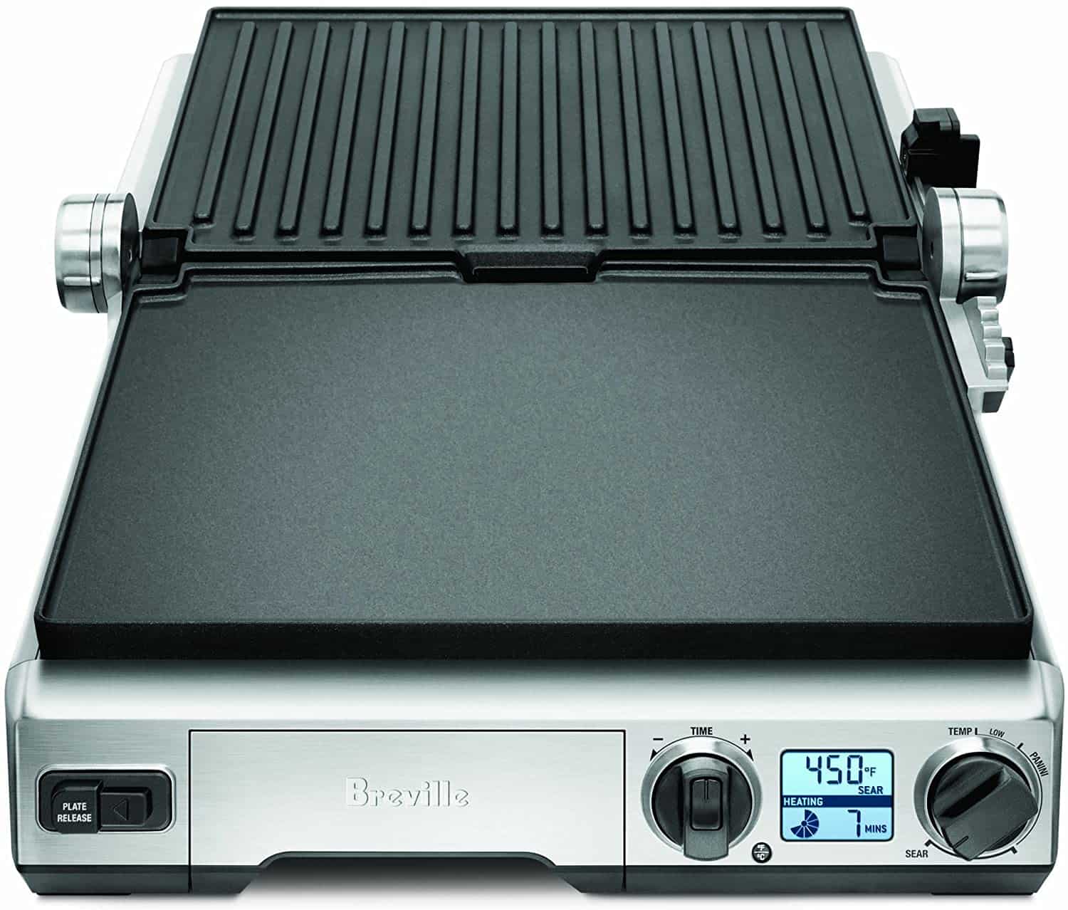 Best indoor grill with a flat ‘BBQ mode’- Breville BGR820XL Smart Grill