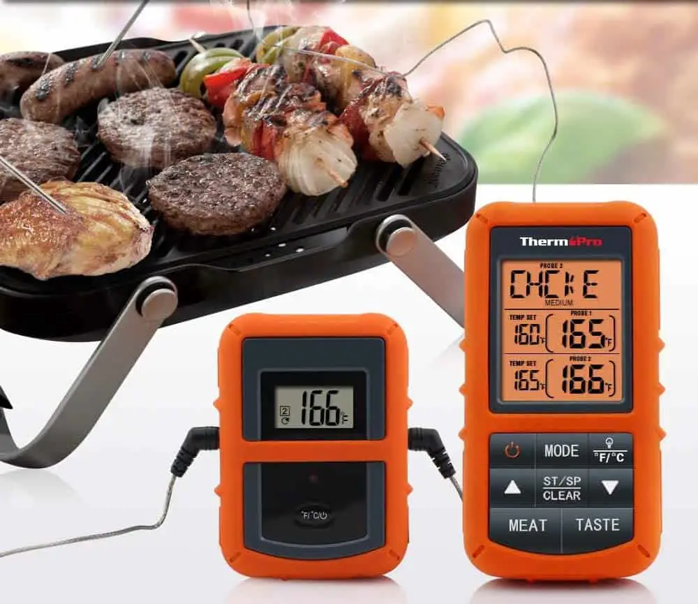 Best leave-in thermometer- ThermoPro TP20 in meat