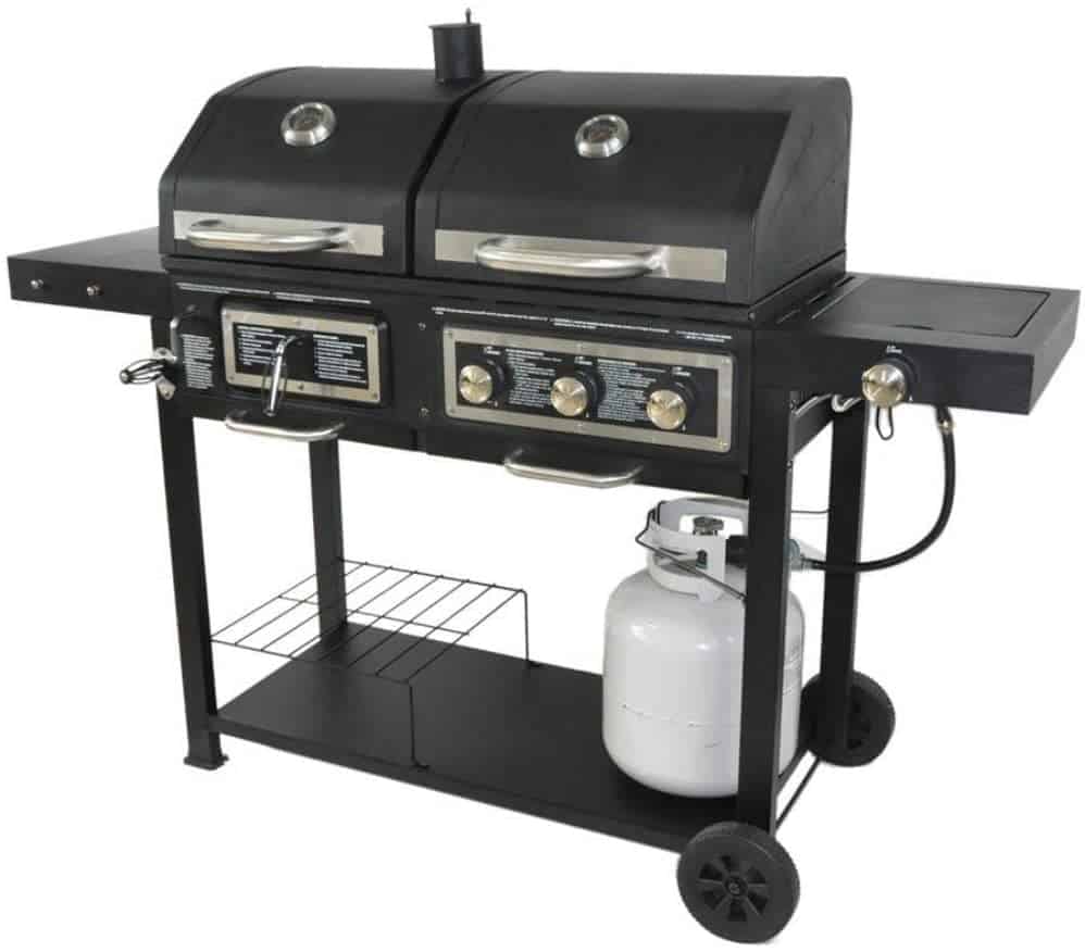 Il miglior barbecue combinato a gas e carbone a basso costo - BLOSSOMZ Dual Fuel Combination