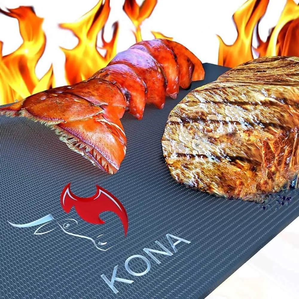 Най-качествената подложка за скара като цяло- Kona BBQ Grill Mat (комплект от 2)