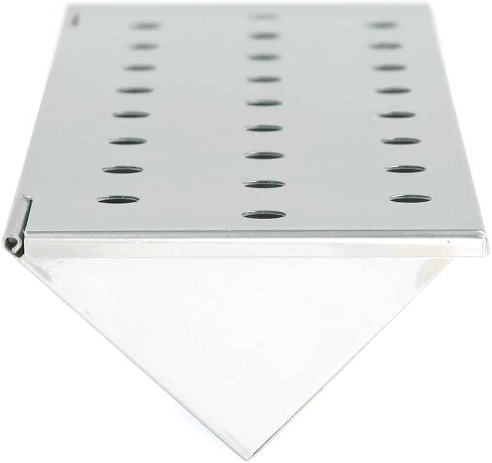 Best smoker box for large gas grills- Charcoal Companion Stainless Steel V-Shape