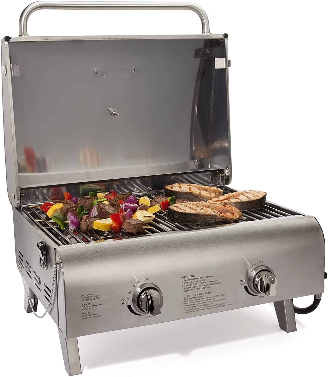Лучший настольный гриль с 2 конфорками - Cuisinart CGG-306 Chef's Style Propane