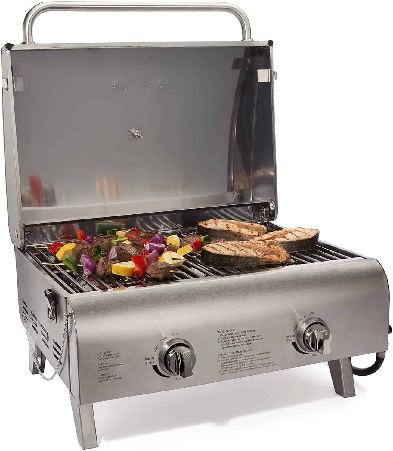 Bếp nướng 2 lò nướng trên bàn tốt nhất- Cuisinart CGG-306 Chef's Style Propane