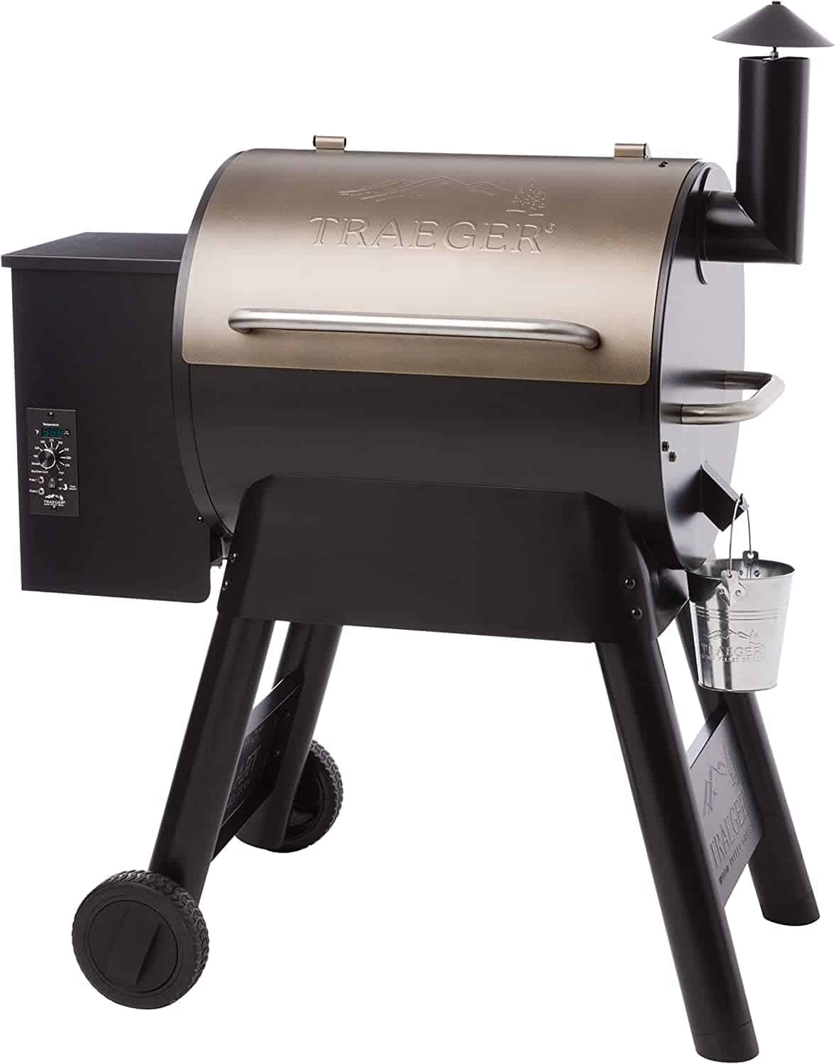 Traeger Grills Pro Series 22 Электрический гриль и коптильня на древесных гранулах, бронза