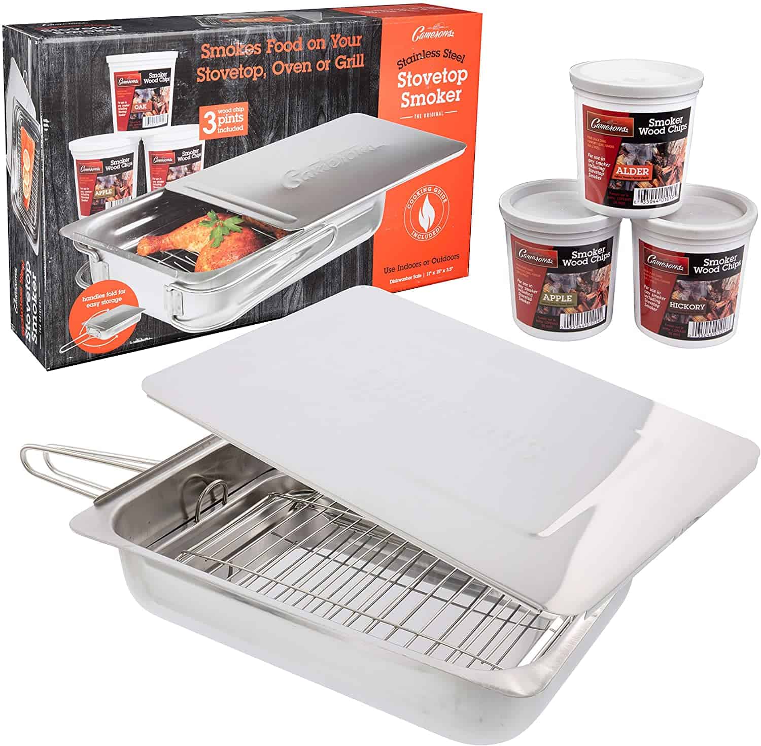 Best overall stovetop smoker- Camerons The Original with accessoires