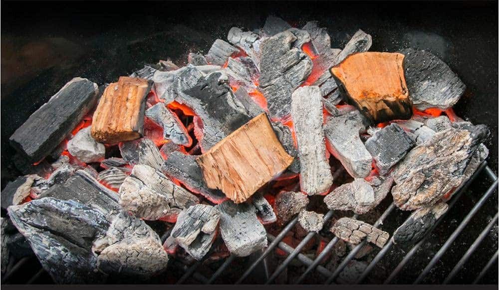 Fire & Flavor Premium All-Natural Hickory Wood Smoking Chunks, Sweet but Hearty, Smoky Flavor for Use with Pork & Ribs, All Meats