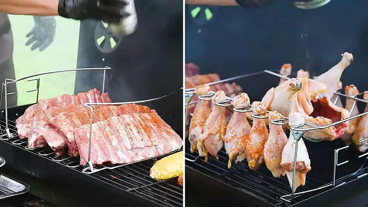 Instead, use special grilling racks for chicken, turkey, and other game fowl.