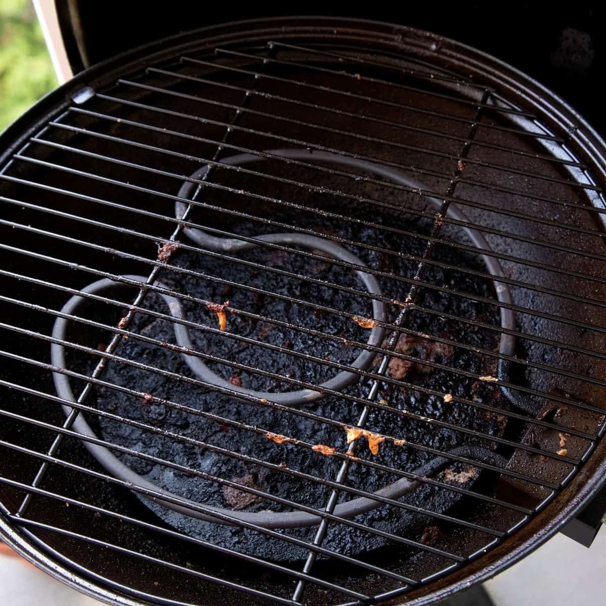What is residue on a grill or smoker